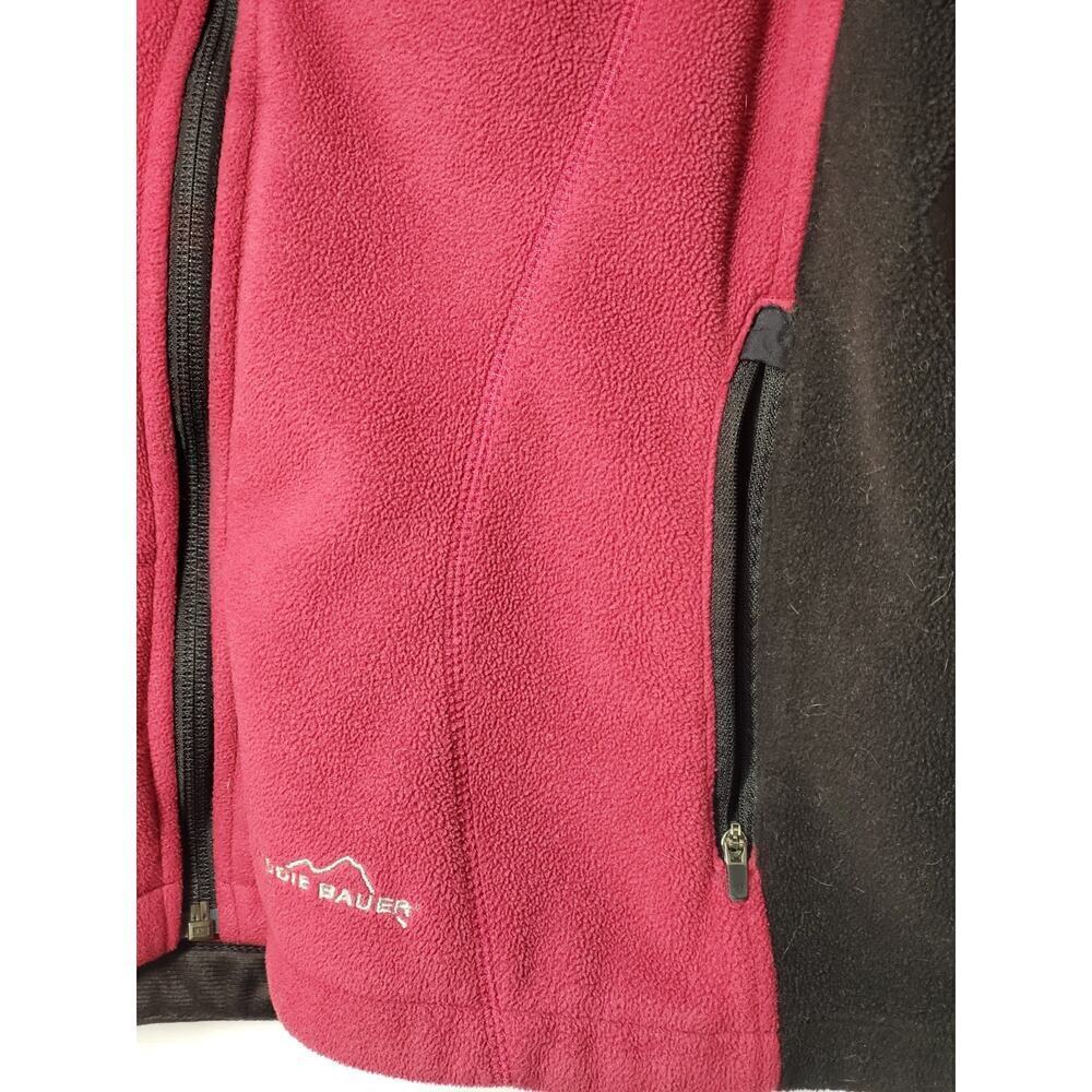 Eddie Bauer Windcutter Fleece Jacket Women’s Red Black Softshell WeatherEdge 365 - Picture 12 of 16